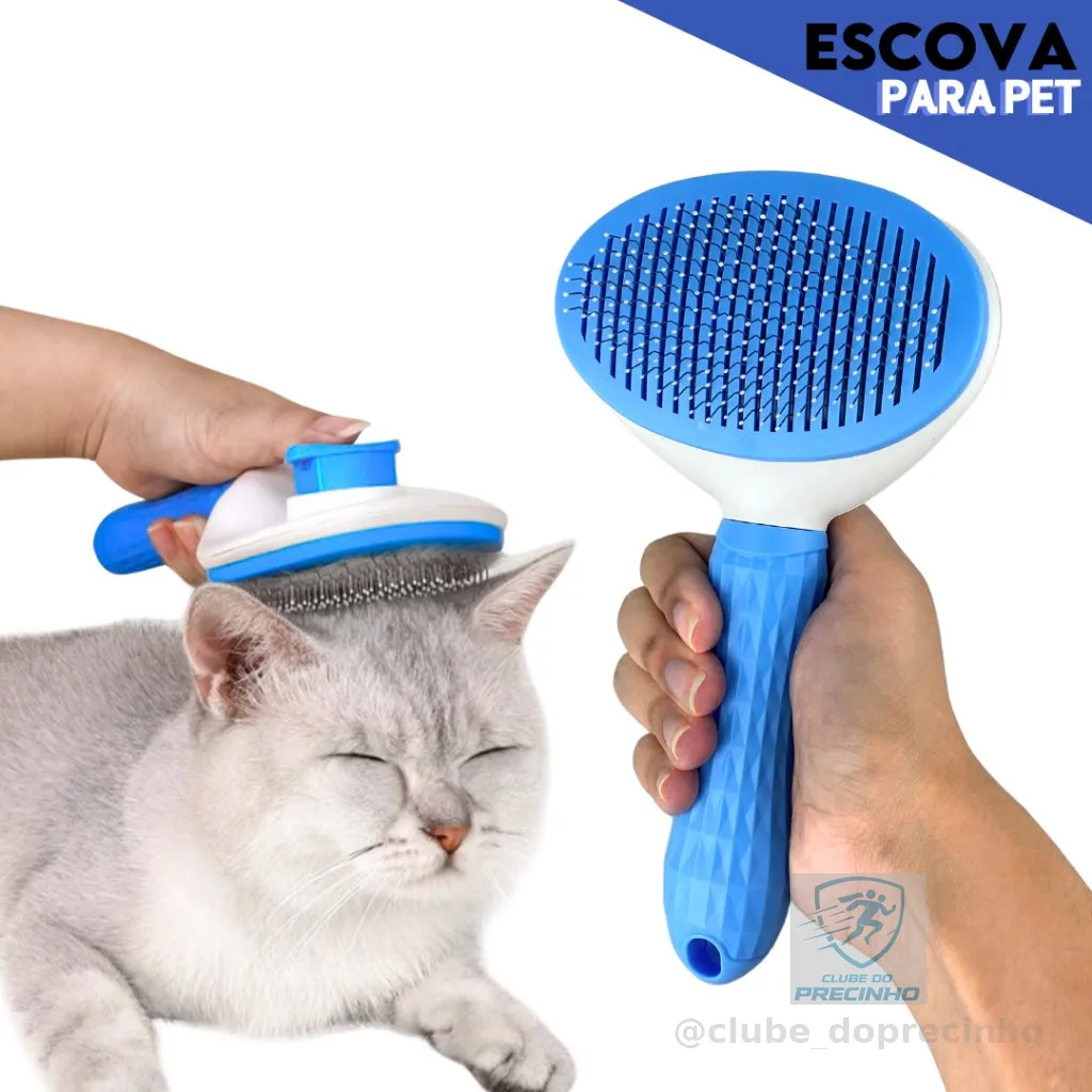 Escova Removedora Rasqueadeira Tira Pelos Mortos - Pet, Animais, Gato - Mazzal