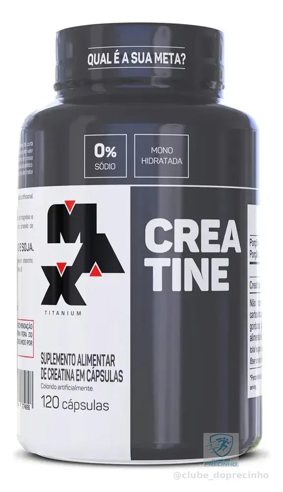 Suplemento Em Cápsulas Max Titanium Creatina Pote 120 Caps