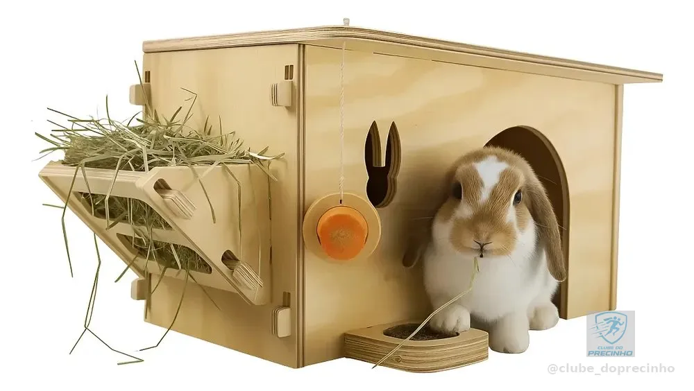 Casinha Toca Casa Mini Coelho Porquinho Da Índia Chinchila