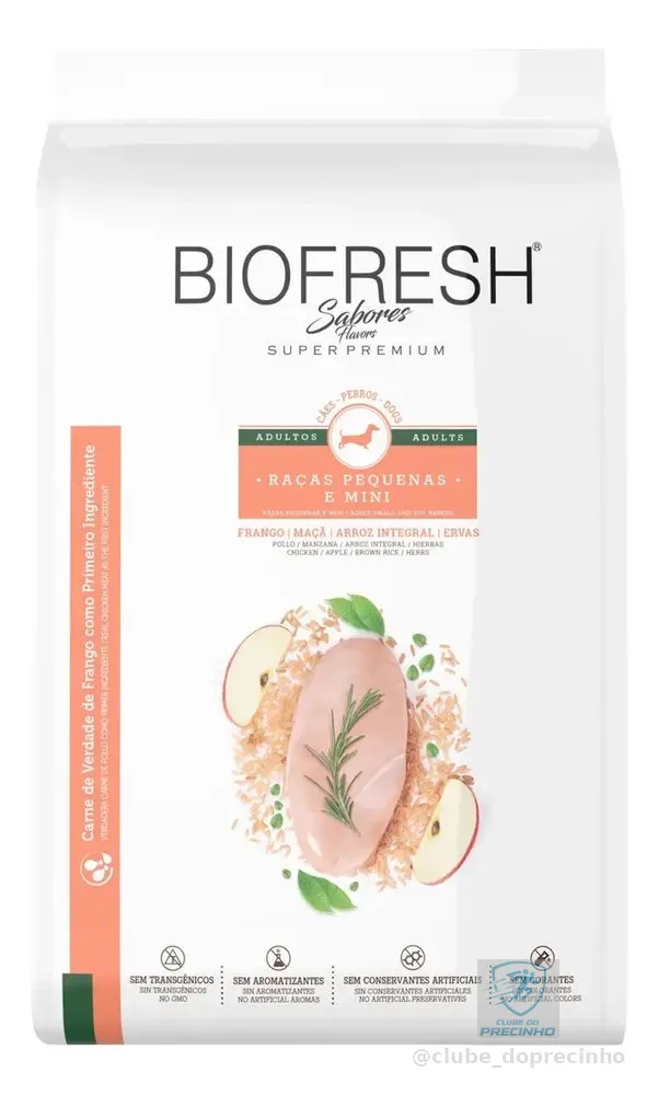 Ração Seca Biofresh Super Premium Cães Adultos Raças Pequenas Frango 10.1kg