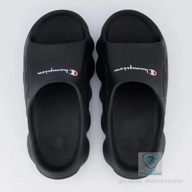 Chinelo Champion Nuvem Spheric Ii Script Preto
