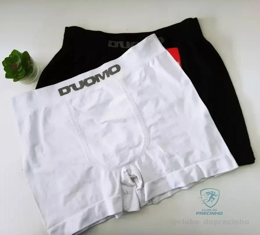 Kit 10 Cuecas Masculina Boxer Duomo Sem Costura Microfibra de Poliamida Toque Gelado