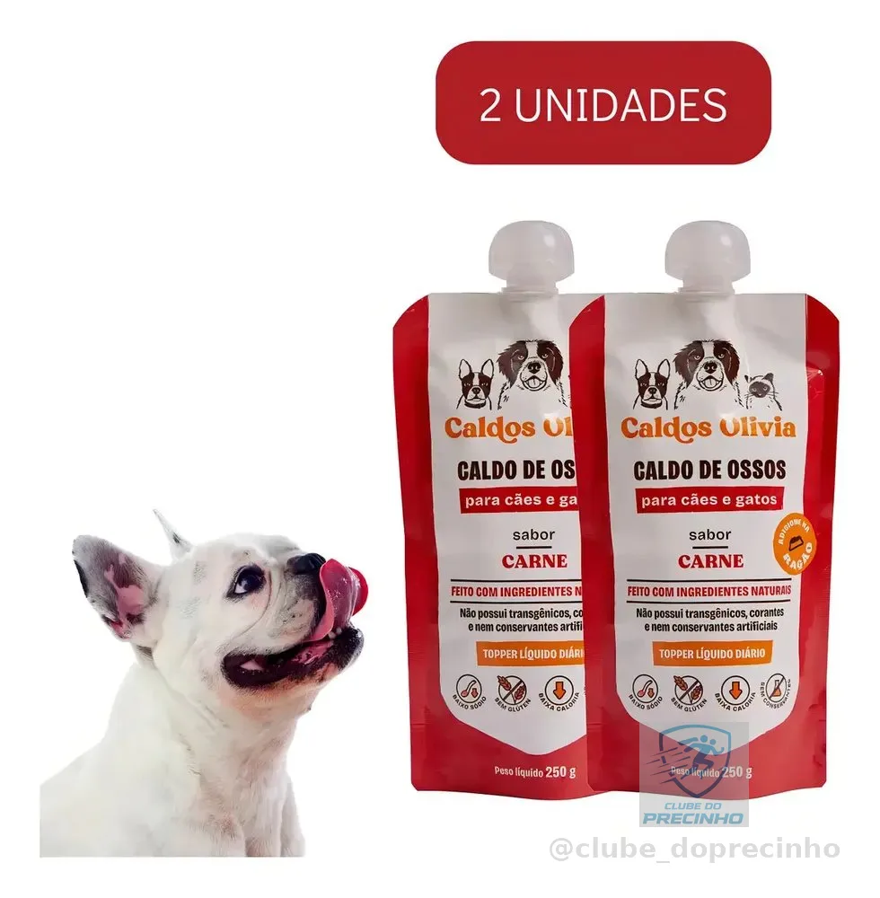 Kit 4un Caldo De Ossos P/ Cachorro Gatos Suplemento Pet