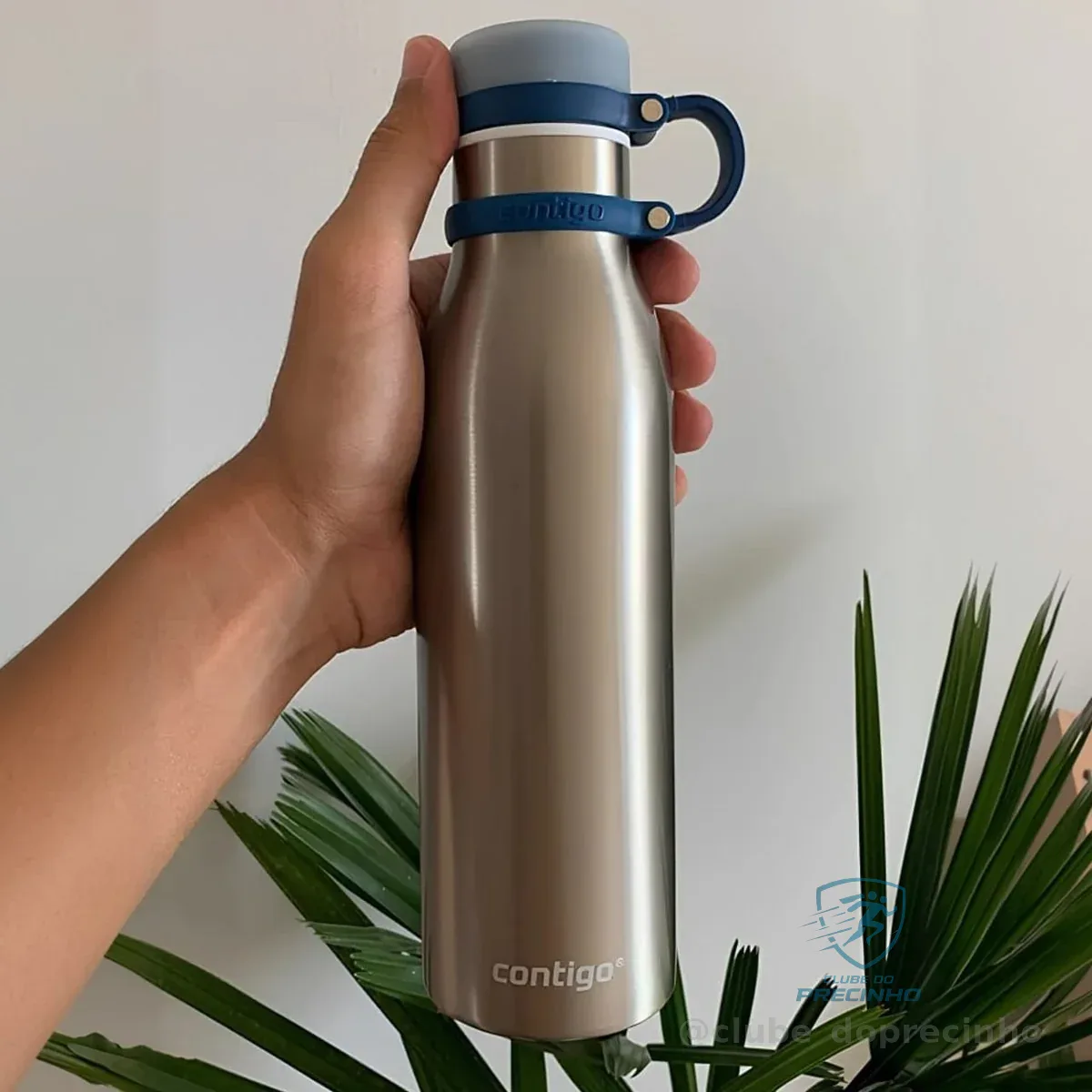 Garrafa Térmica Inox Parede Dupla Matterhorn 591ml Azul Mônaco Contigo