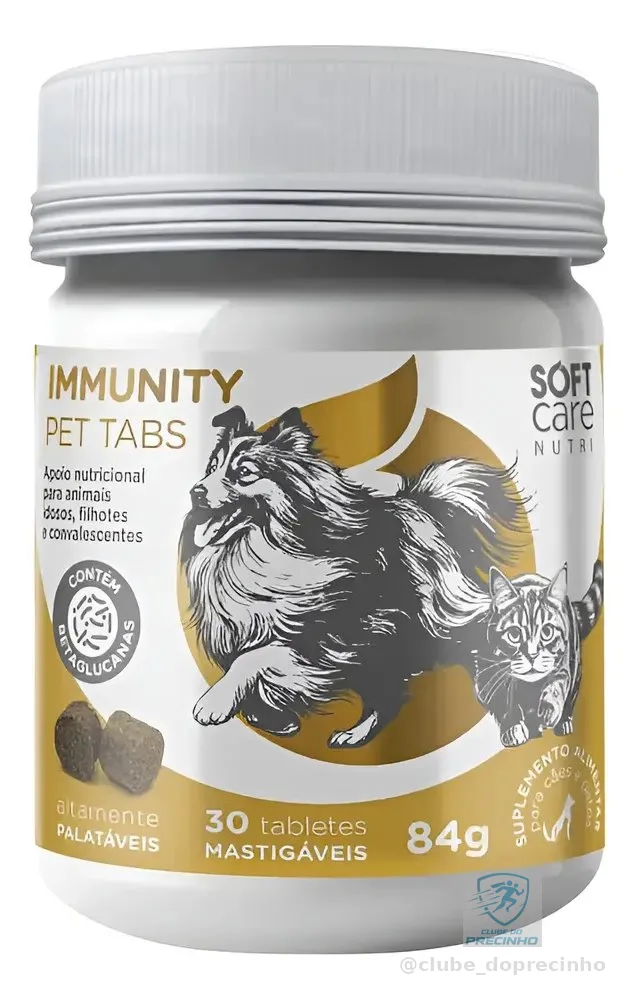 Immunity Pet Tabs Soft Care Nutri - 30 Tabletes Mastigáveis