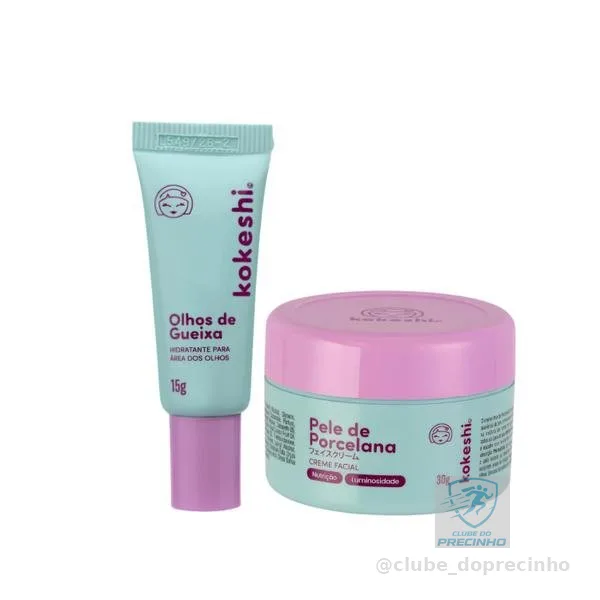 Kit Dupla Renovadores Faciais Kokeshi Pele Porcelana Olhos Gueixa