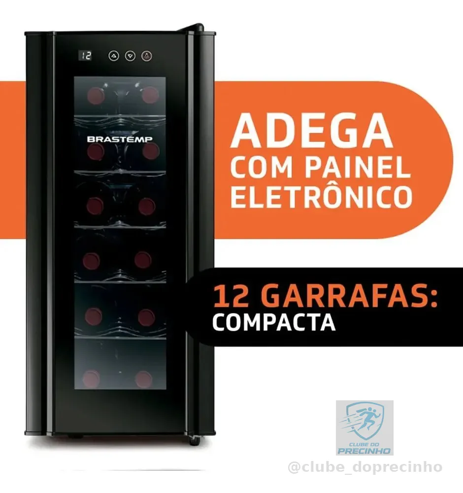 Adega De Vinhos Brastemp Para 12 Garrafas Com Painel Touch BZC12BE Preto