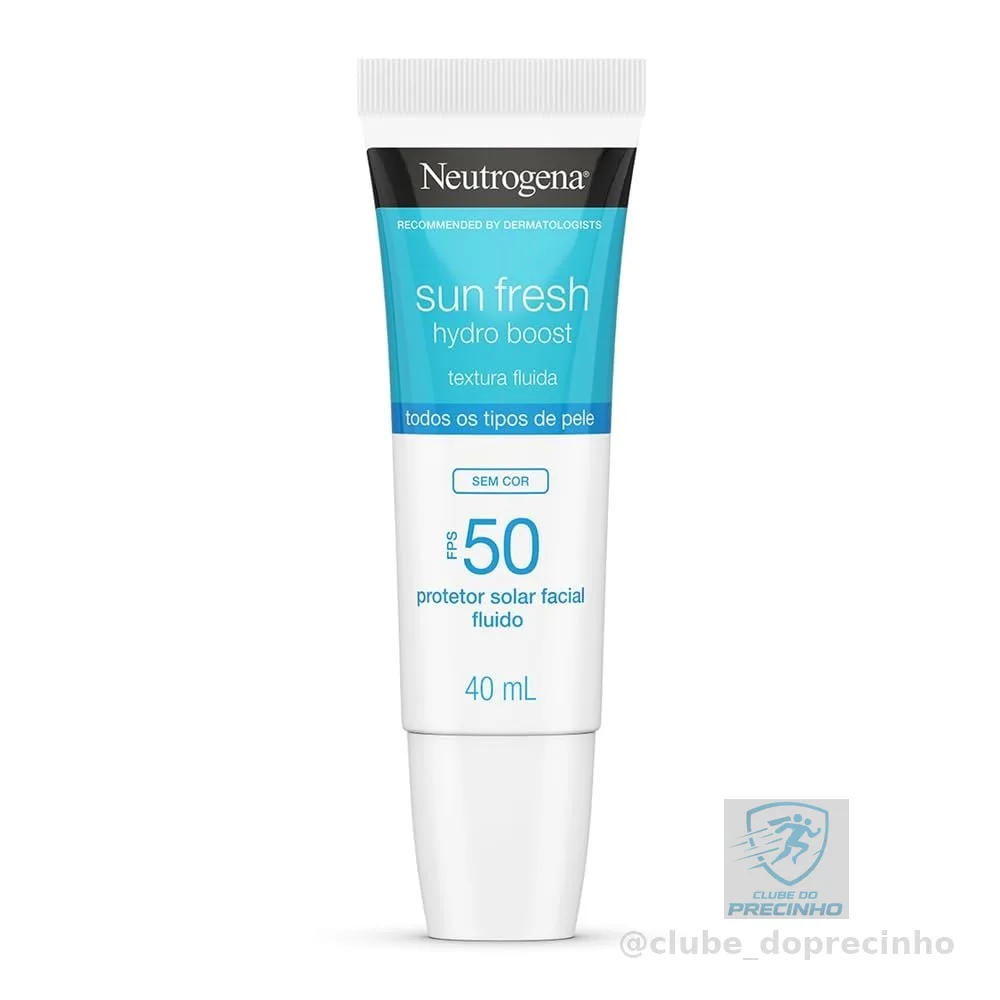 Protetor Solar Facial Neutrogena Sun Fresh Hydro Boost Sem Cor FPS 50 40mL