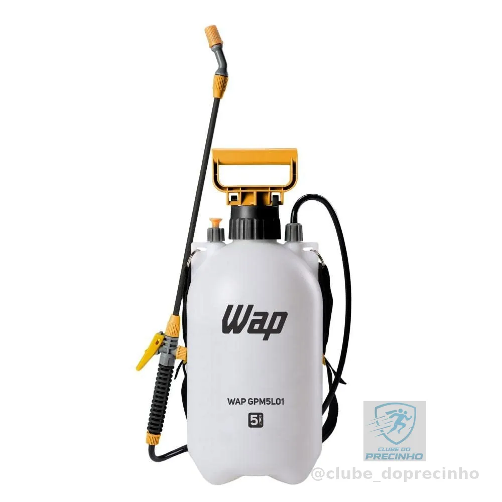 WAP Pulverizador Manual 5 Litros GPM5L01 Borrifador Com Compressão Prévia Jato Regulável Trava Para Pulverização Contí­nua
