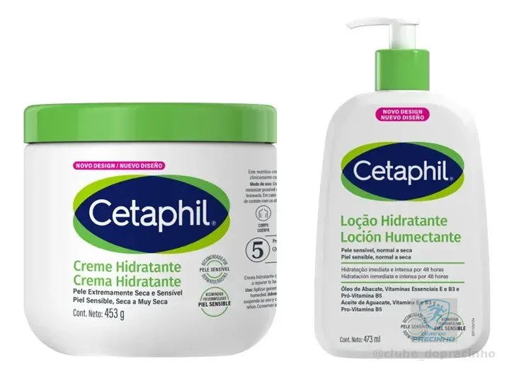 Kit Cetaphil: 1 Creme Hidratante Neutra 453g + 1 Loção Hidratante Neutra 473ml