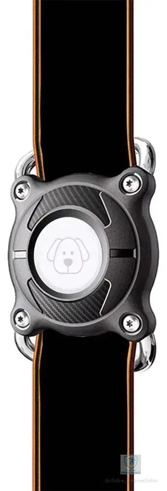 Suporte Armor A Prova D'água Coleira Cachorro Para Airtag Preto Carbon Look Indeterminado