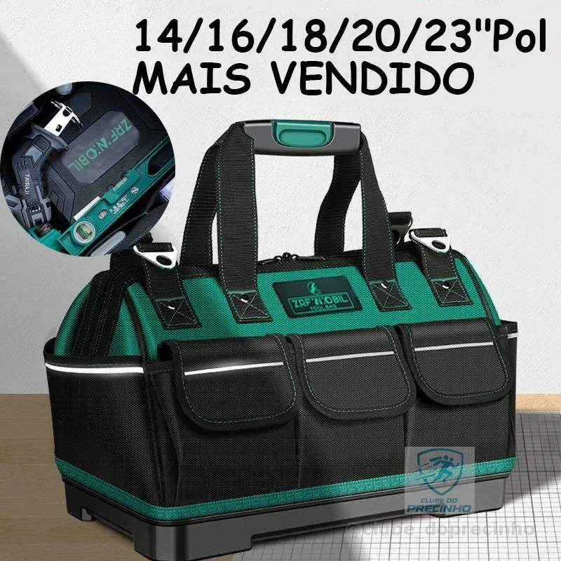 Caixa de Ferramentas Profissional 14/16/18/20/23 Pol grande reforçada - Bolsa de Armazenamento Multiuso para Ferramentas