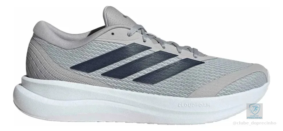 Tênis De Corrida Masculino Runfalcon 6 Cloudfoam adidas Cinza Liso 42 Br