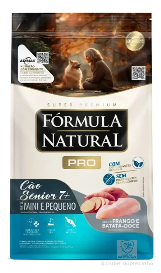 Fórmula Natural Super Premium Pro Cão Sênior Portes Mini e Pequeno Sabor Frango e Batata-Doce 10,1 kg