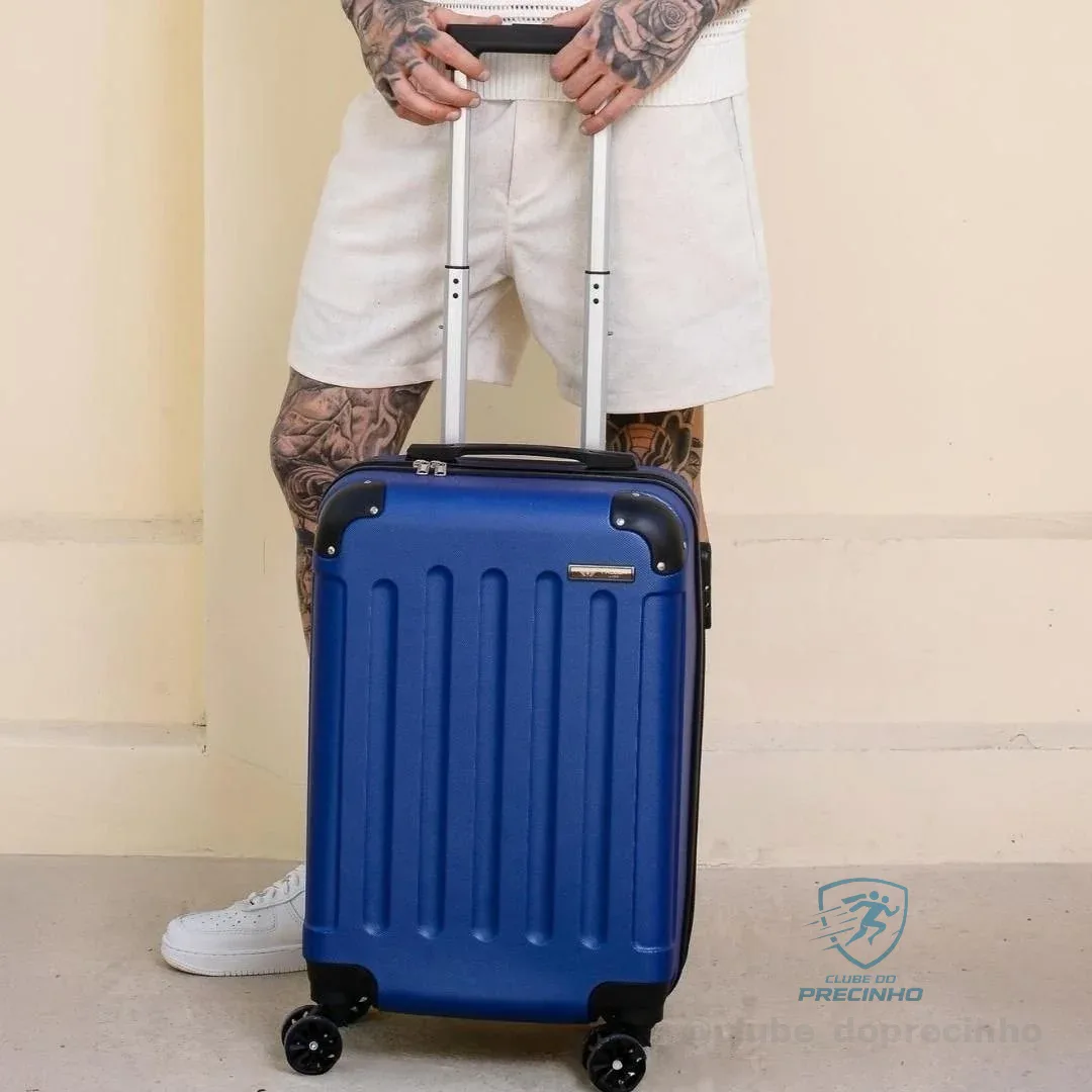 Mala De Viagem Bordo Mão Pequena 10kg Abs Cadeado 360