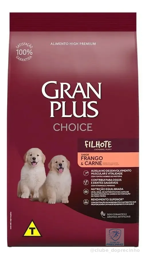 Ração Seca Cães Filhotes Gran Plus Frango e Carne 10,1 Kg