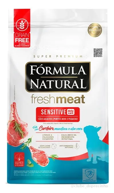 Ração Fresh Meat Sensitive Cão Adulto Pequeno Cordeiro 10kg