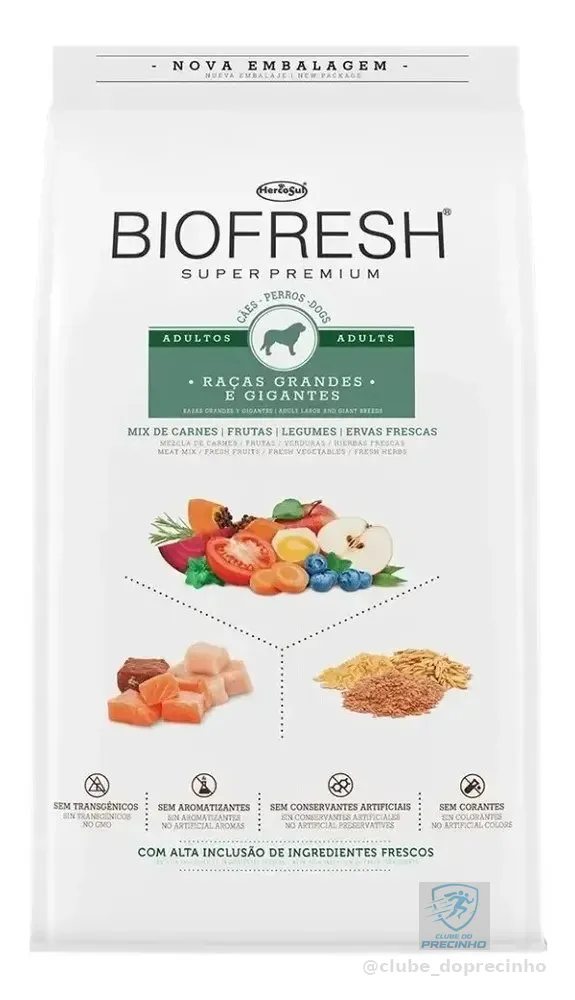 Ração Biofresh Cães Adulto Raças Grandes Gigantes 15kg