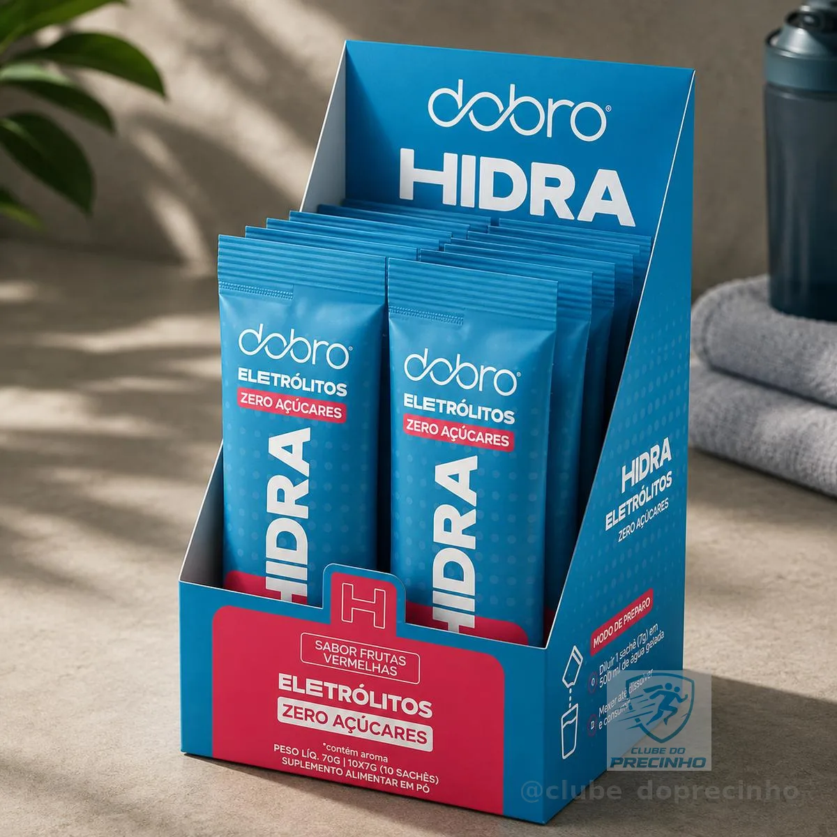 Dobro Hidra Eletrólitos Frutas Vermelhas 10x7g