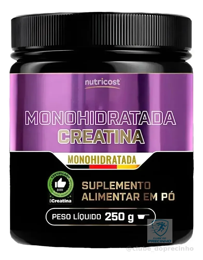 1 Creatina monohidratada Roxa Nutricost Pura A Preferida Dos Marombas 250 g