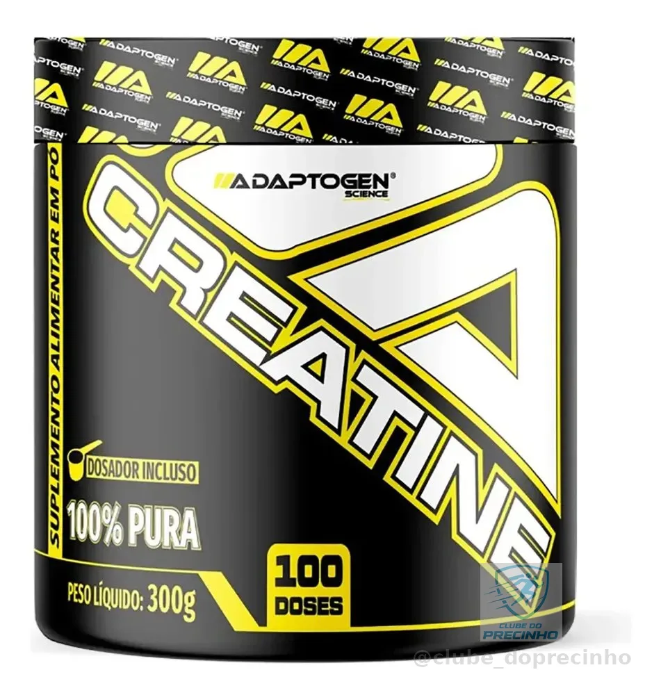 Creatina Platinum 300g Adaptogen Science - 100% Pura Sabor Sem sabor
