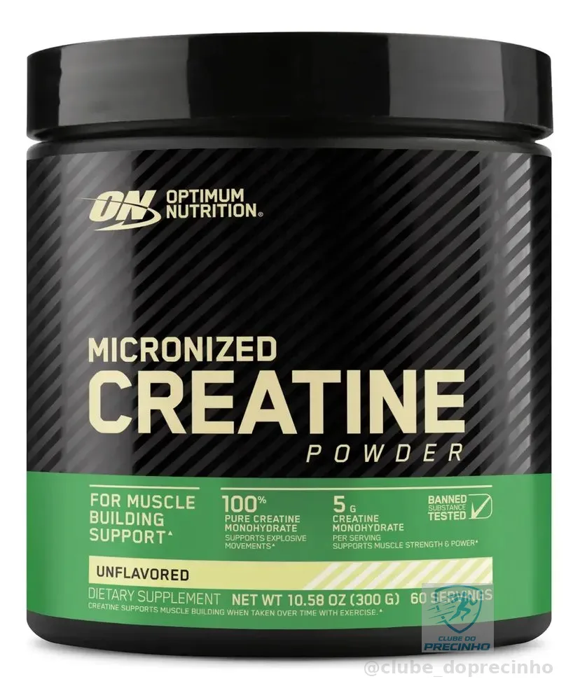 Creatina Micronizada Pó Sem Sabor 300g On Optimum Nutrition