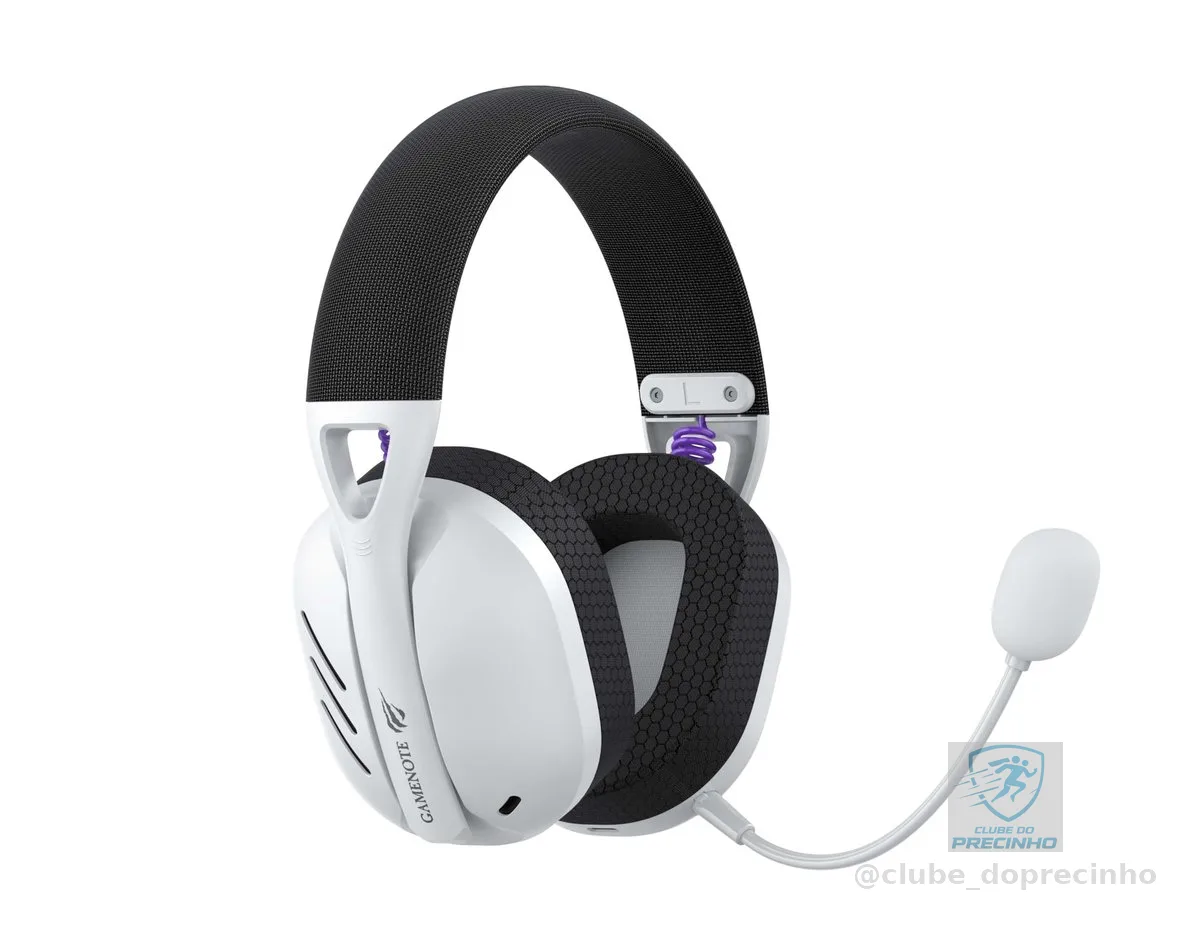 Havit Fone de Ouvido Headset Gamer Fuxi-H3 White Black, Com Fio e Sem Fio, Wireless 2,4GHz, Bluetooth, Cabo USB-C, Cabo 3,5mm. Surround, Baixa Latência, Quad-Mode