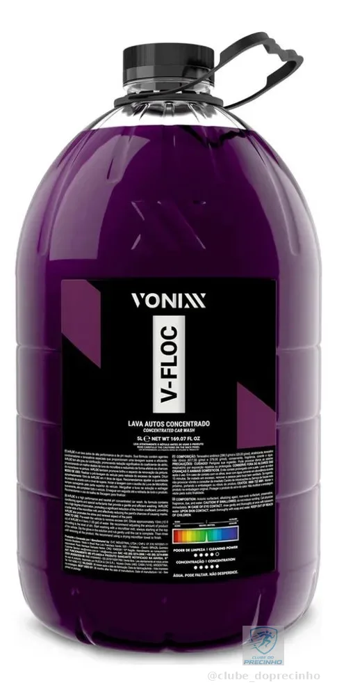 Shampoo Automotivo Neutro Concentrado V Floc 5L Vonixx