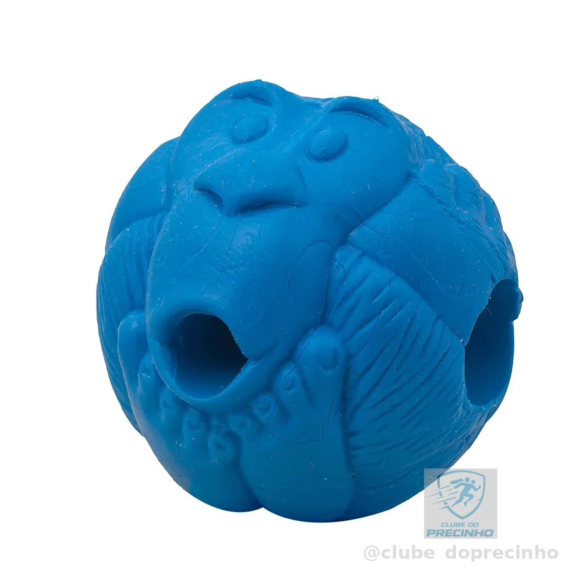 PET GAMES - Bolinha Escultural com Compartimentos Porta Petiscos e Aroma de Banana para Cães - MACAQUINHO M AZUL
