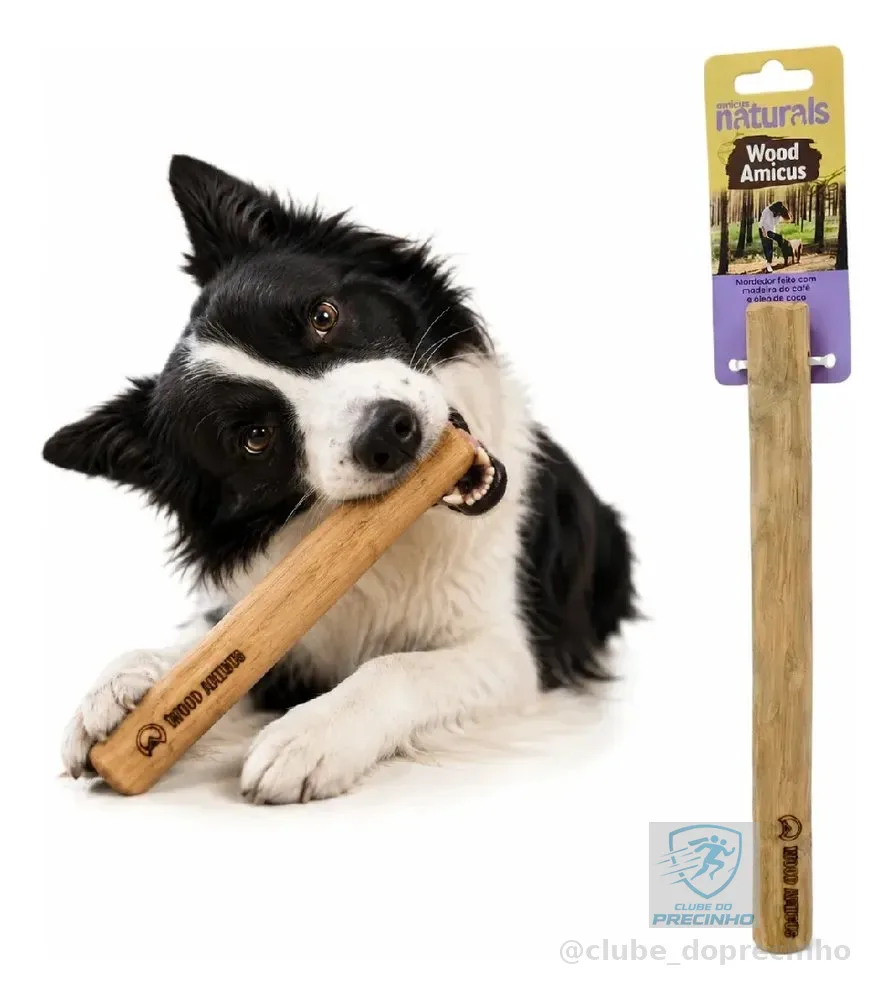 Brinquedo Wood Sustentável Rústico Grande Para Pets Marrom (madeira Natural)