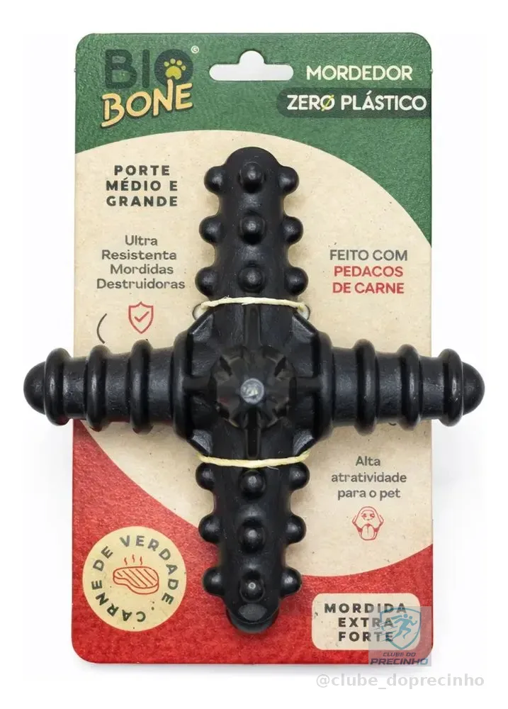 Asterisco Carne Mordedor Natural Biobone Brinquedo Grande Pequeno - Carne