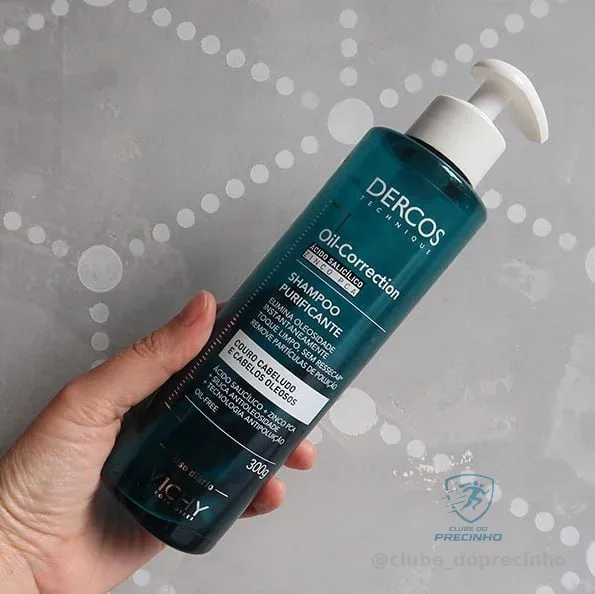 Shampoo Purificante Para Cabelos Oleosos, Limpeza Profunda Sem Ressecar Os Fios, Fórmula Com Ácido Salicílico E Zinco Pca, Oil-correction Vichy Dercos 300ml
