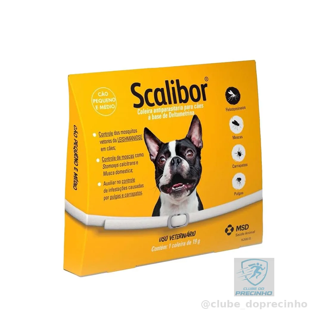 Scalibor® 19g - Coleira Antiparasitária contra mosquitos vetores da Leishmaniose - Cães porte médio 48cm - MSD Saúde Animal