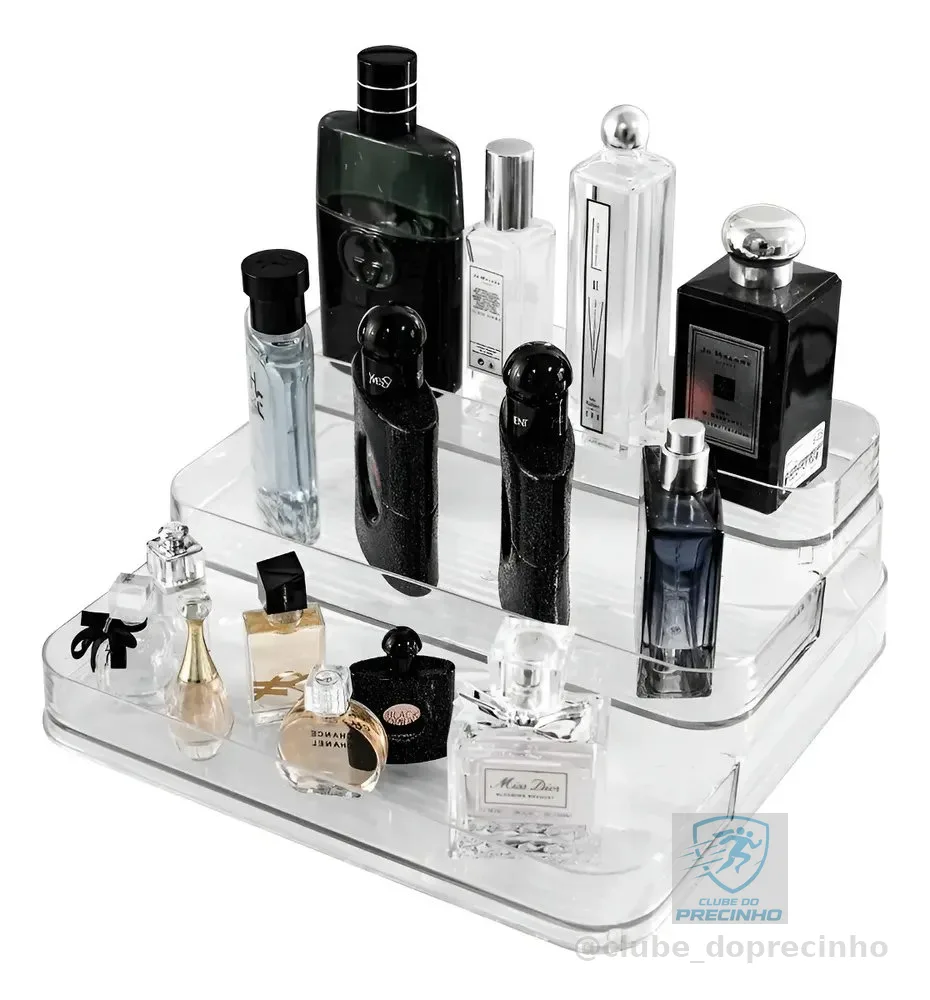 Expositor De Perfumes Cosméticos 3 Andares Porta Maquiagem