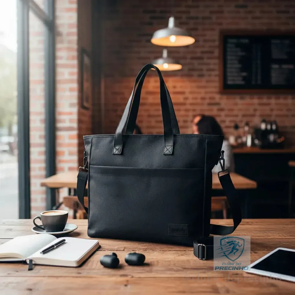 Bolsa Tote Bloom Godaily Leve Moderna Transversal Feminina Preto