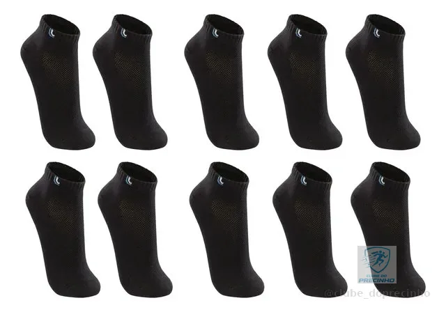 Kit Com 10 Pares De Meia Curta Algodão Adulto Lupo