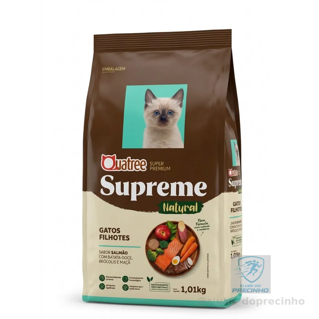 Ração Gatos Filhotes Quatree Supreme Salmão 1kg Super Premium