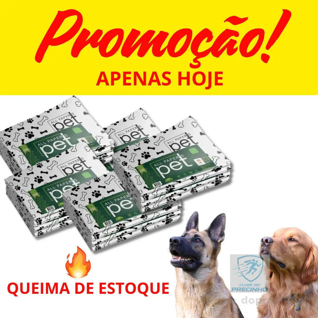 Jornal tapete Higiênico Grande 300 folhas Biodegradável para Pet Descartável Ótimo Custo X Benefício