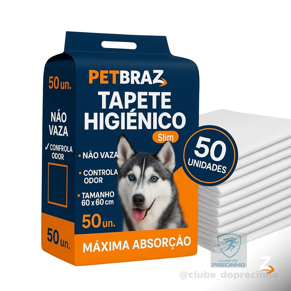 Tapete Higiênico Descartável para Cachorro Unidades 60x60 cm - Fralda Pet Xixi Cão Pequeno Médio
