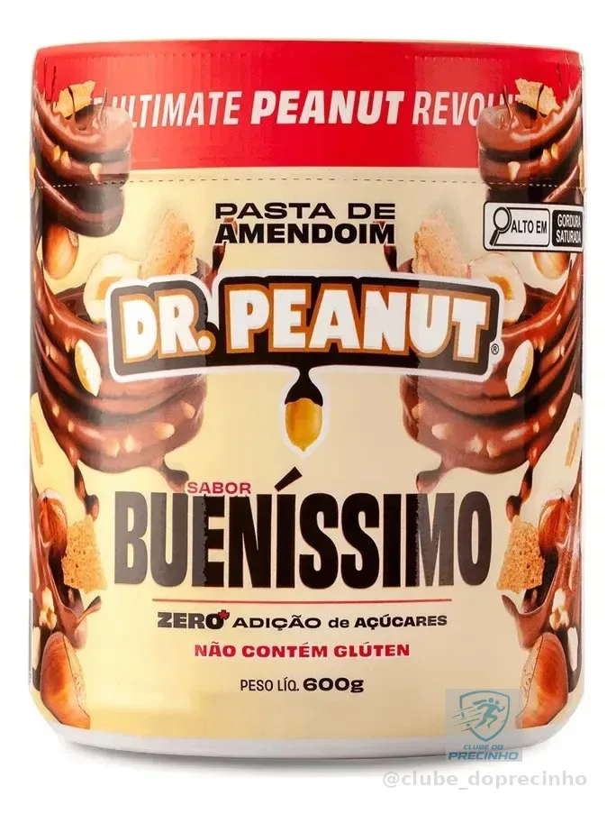 Pasta de amendoim com whey protein bueníssimo 600g Dr. Peanut
