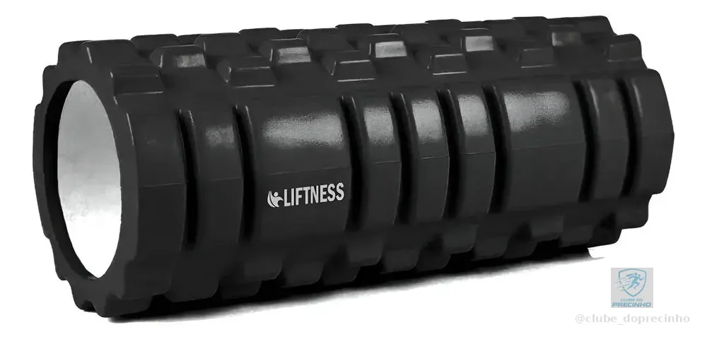 Rolo Massagem Miofascial Foam Roller Fisioterapia 30cm Cor Preto