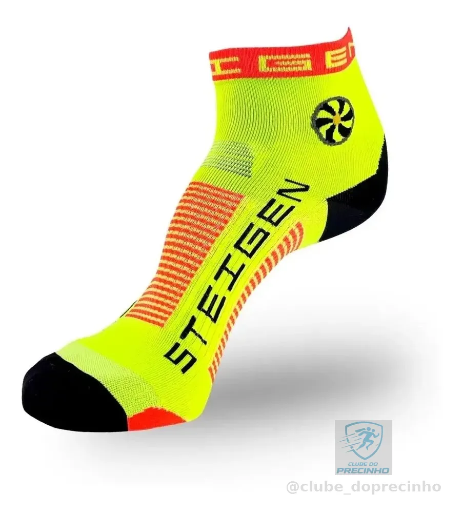 Meia Cano Baixo Steigen Fluro Yellow Amarelo Un