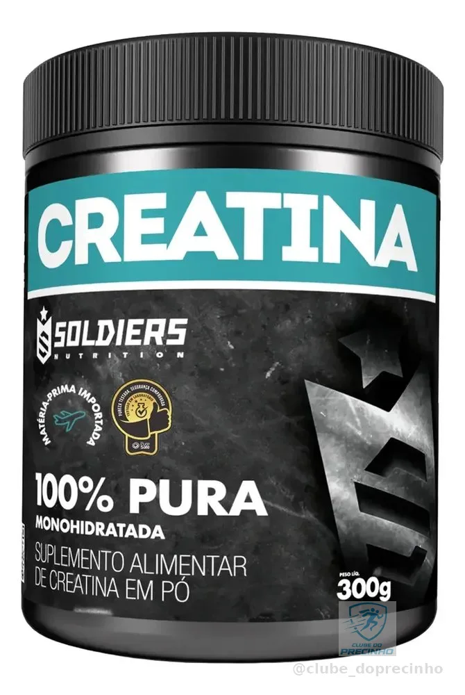 Creatina 300g Suplemento Monohidratada em pó 100% Pura - Soldiers Nutrition