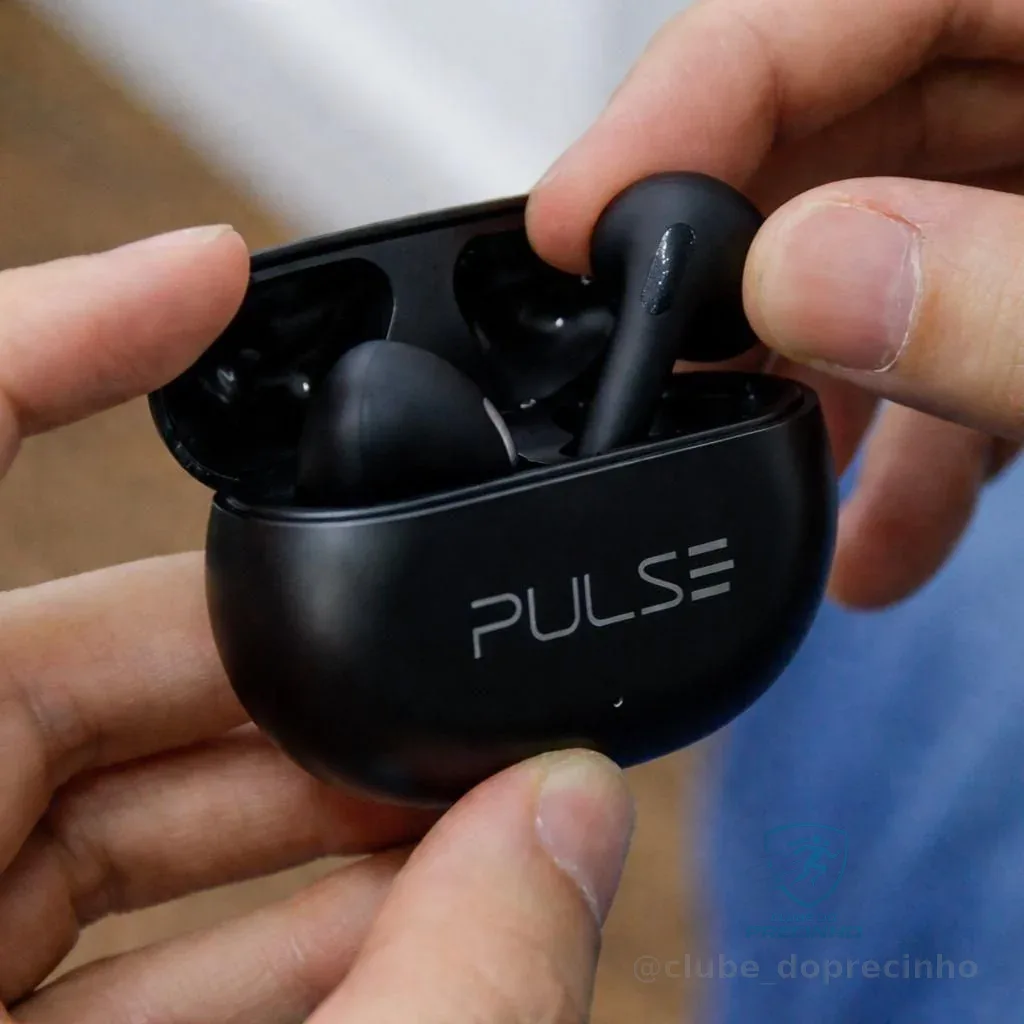 Fone De Ouvido Pulse Tws Bluetooth 5.3 Com Touch, Som Estéreo E Até 12h De Bateria  Ph413 Preto