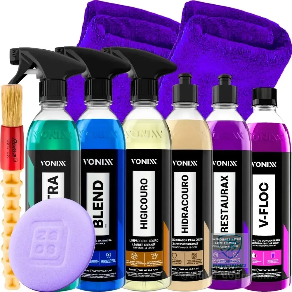 Kit Lavagem Automotiva Completa Profissional Produtos Vonixx