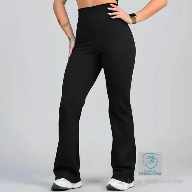 Calça Legging Leg Flare Zero Transparência Grossa Academia