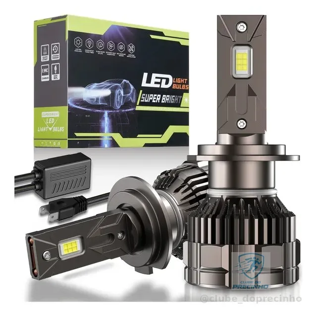 Par Lâmpada Ultra Led H7 H11 Hb3 Hb4 60000lm 300w Canbus