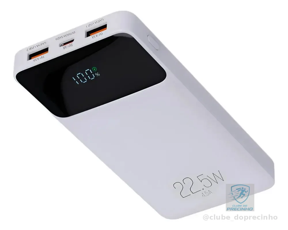 Power Bank ELG Carregador Portátil 10.200mah Turbo - Branco