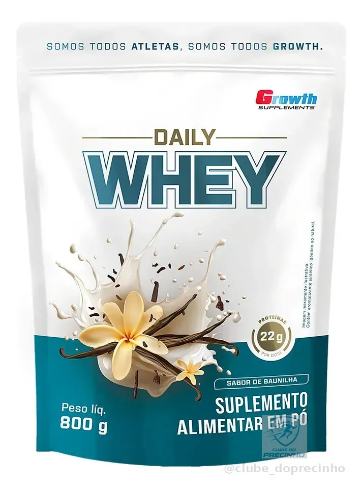 Daily Whey Protein 800g Growth Supplements Baunilha