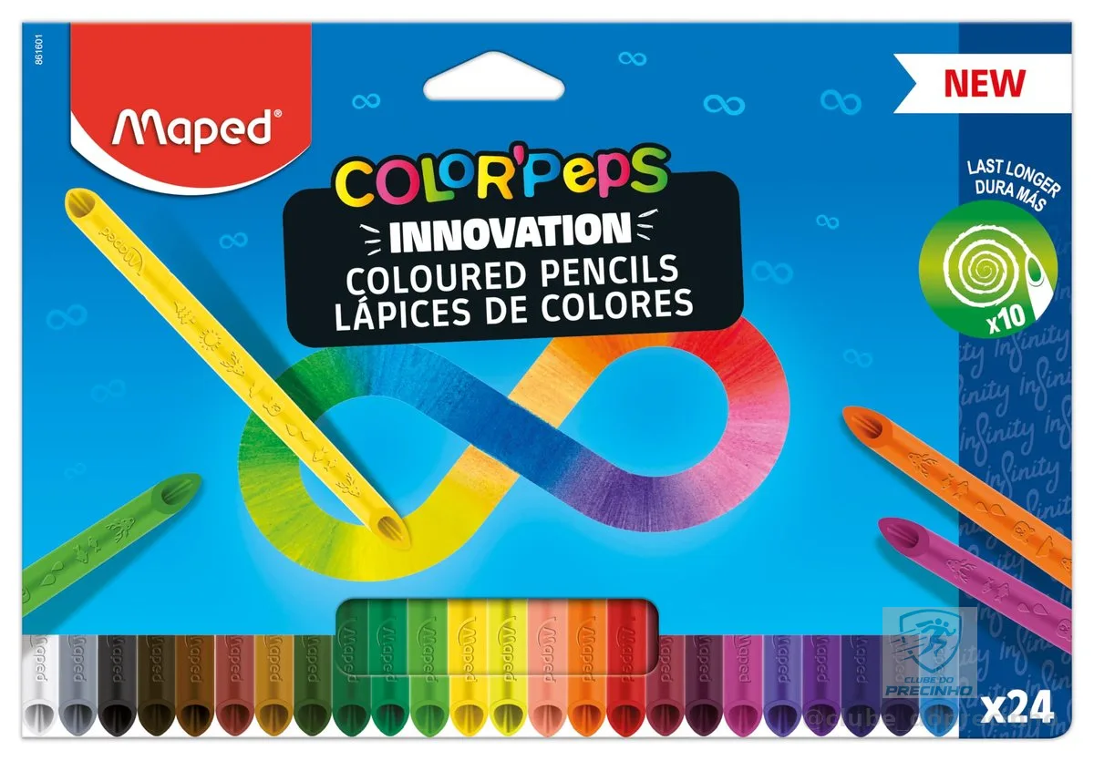 Lapis De Cor 24 Cores Color Peps Infinito Maped